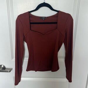 Lulus Rust Long Sleeve Shirt